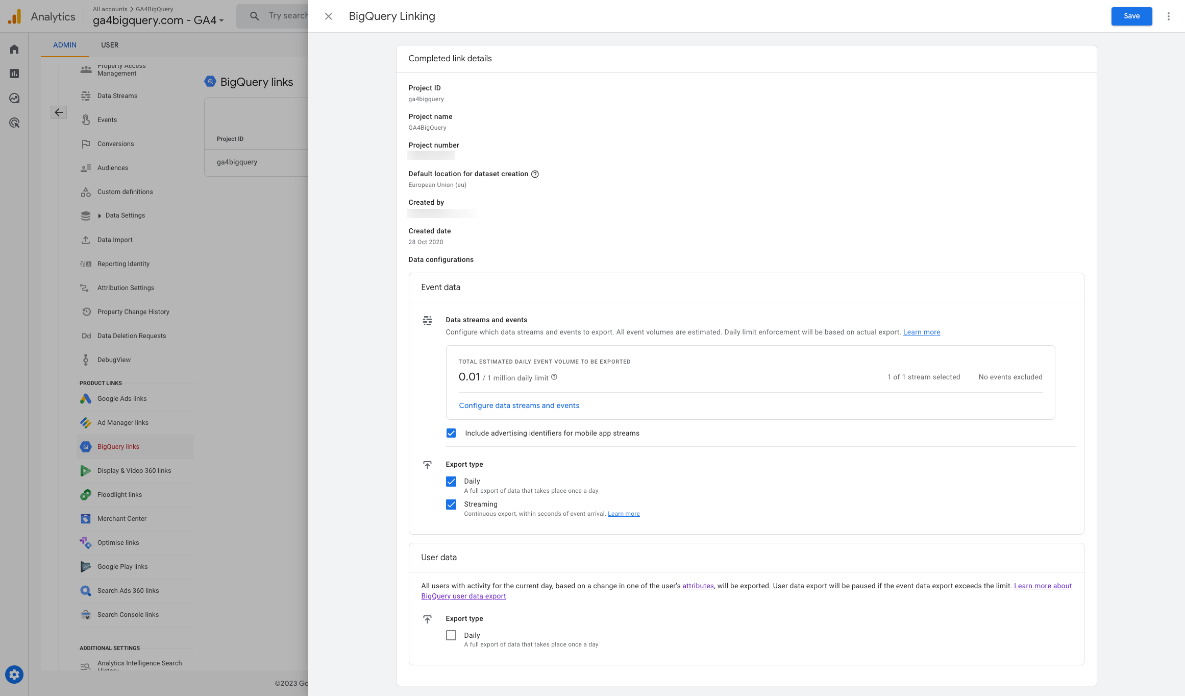 How (and why) to activate the GA4 user activity data export to BigQuery
