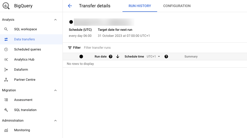 How to set up the Google Ads data transfer to BigQuery