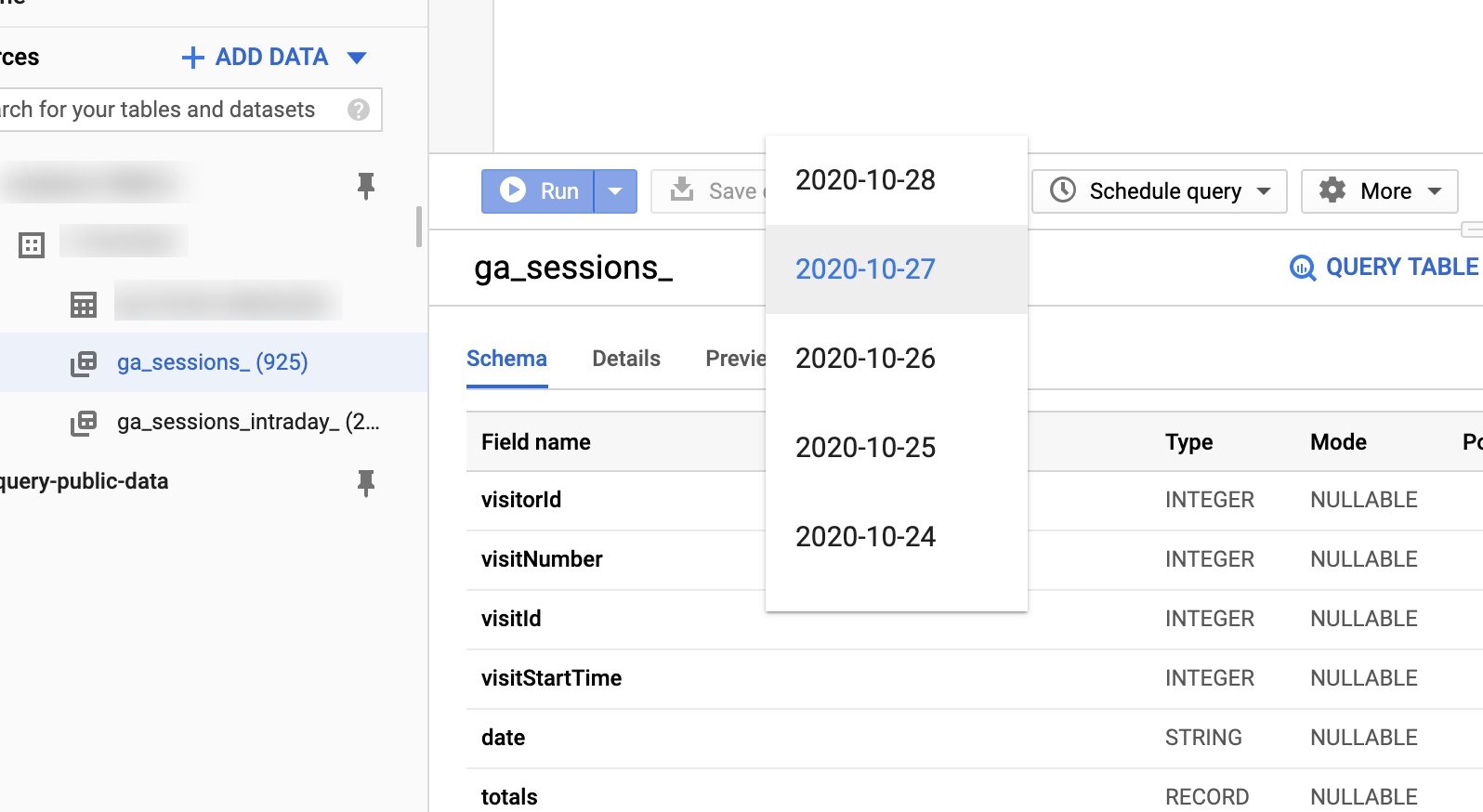 Tutorial: How to query multiple 'ga_session' tables with '_table_suffix' (UA)