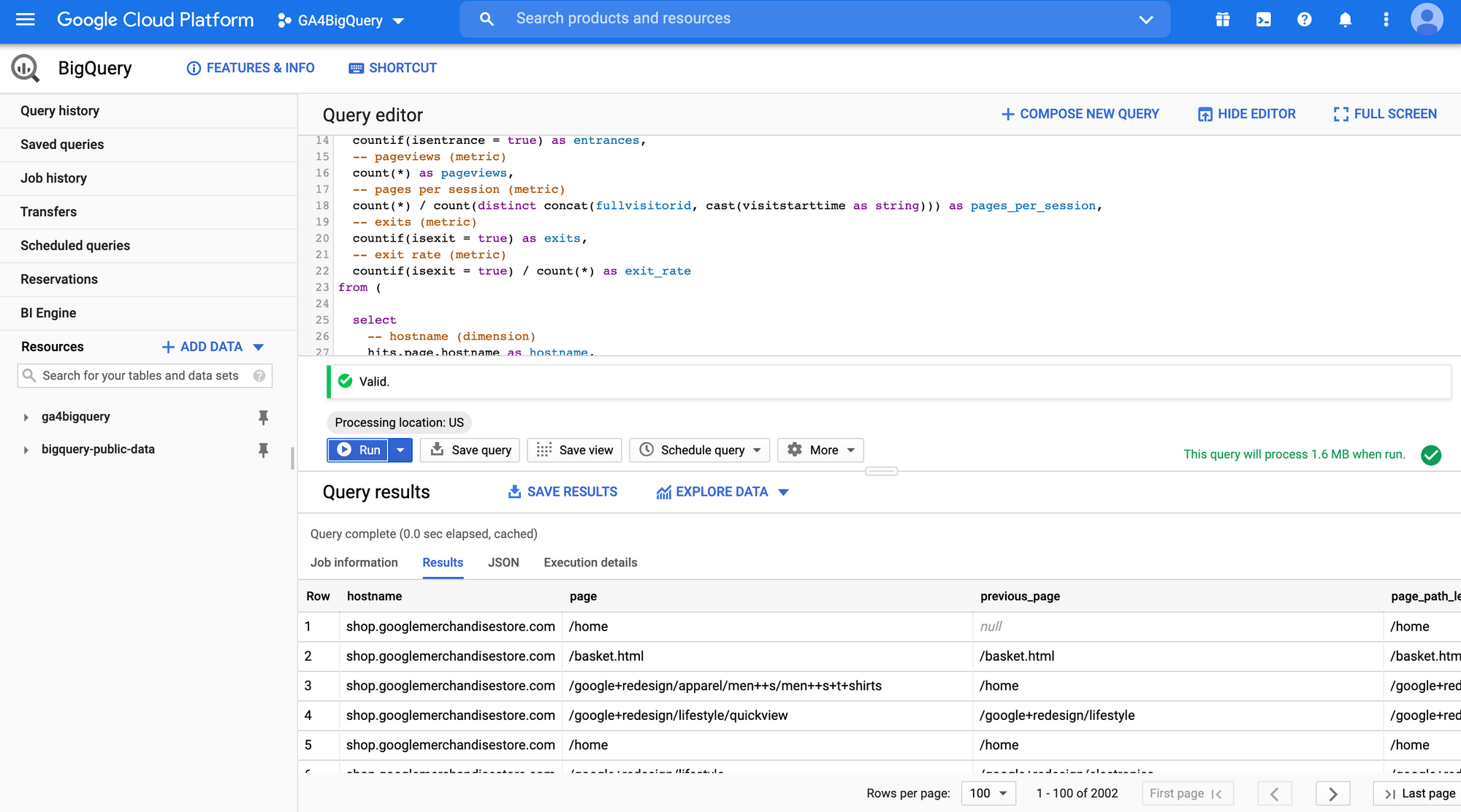 Page tracking: dimensions & metrics (UA)