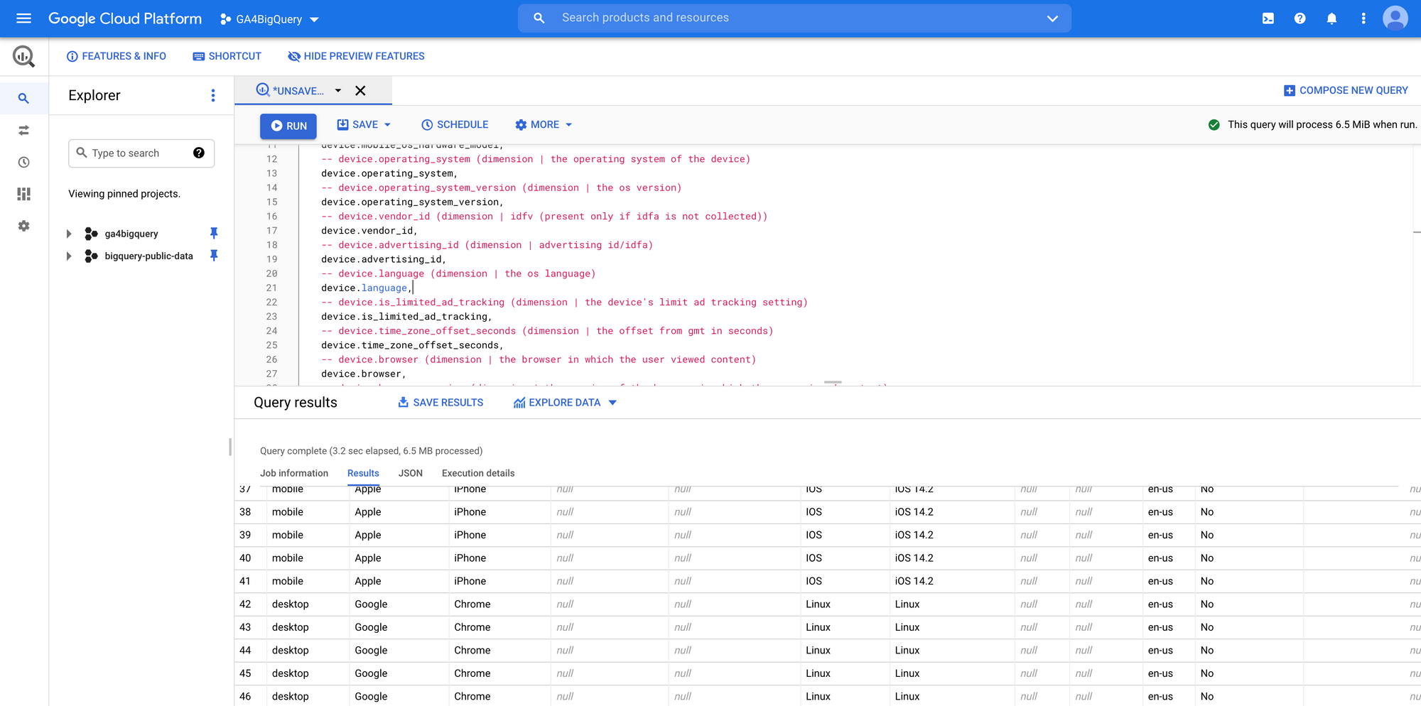 Device, app, web, stream and platform: dimensions & metrics (GA4)